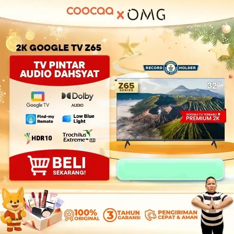 [KARGO] COOCAA 32 inch Google Smart TV Digital TV LED 2K | Google TV | Coocaa 32Z65 | 32Z65 | Garans