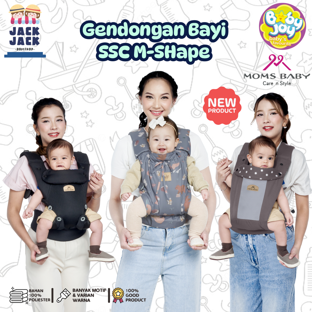 Baby Joy Moms Baby Gendongan Ransel Depan M Shape SSC All Series | Gendongan Bayi Depan All Series