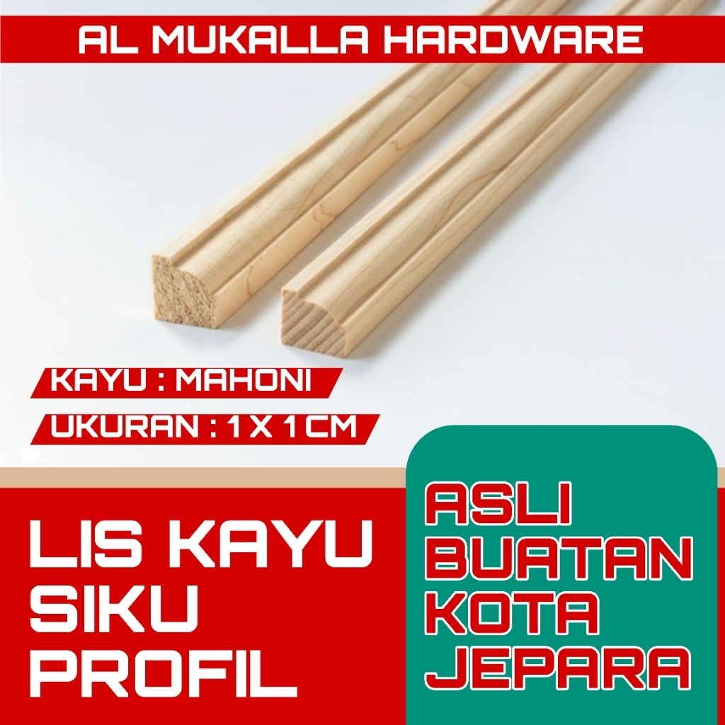 Lis Kayu Siku Profil 1 x 1 CM | List Sudut Kayu Finishing Sudut Meja Lemari & Dinding