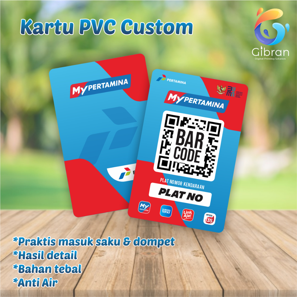 [TERLARIS] Kartu PVC Barcode Subsidi Pertalite Solar SPBU