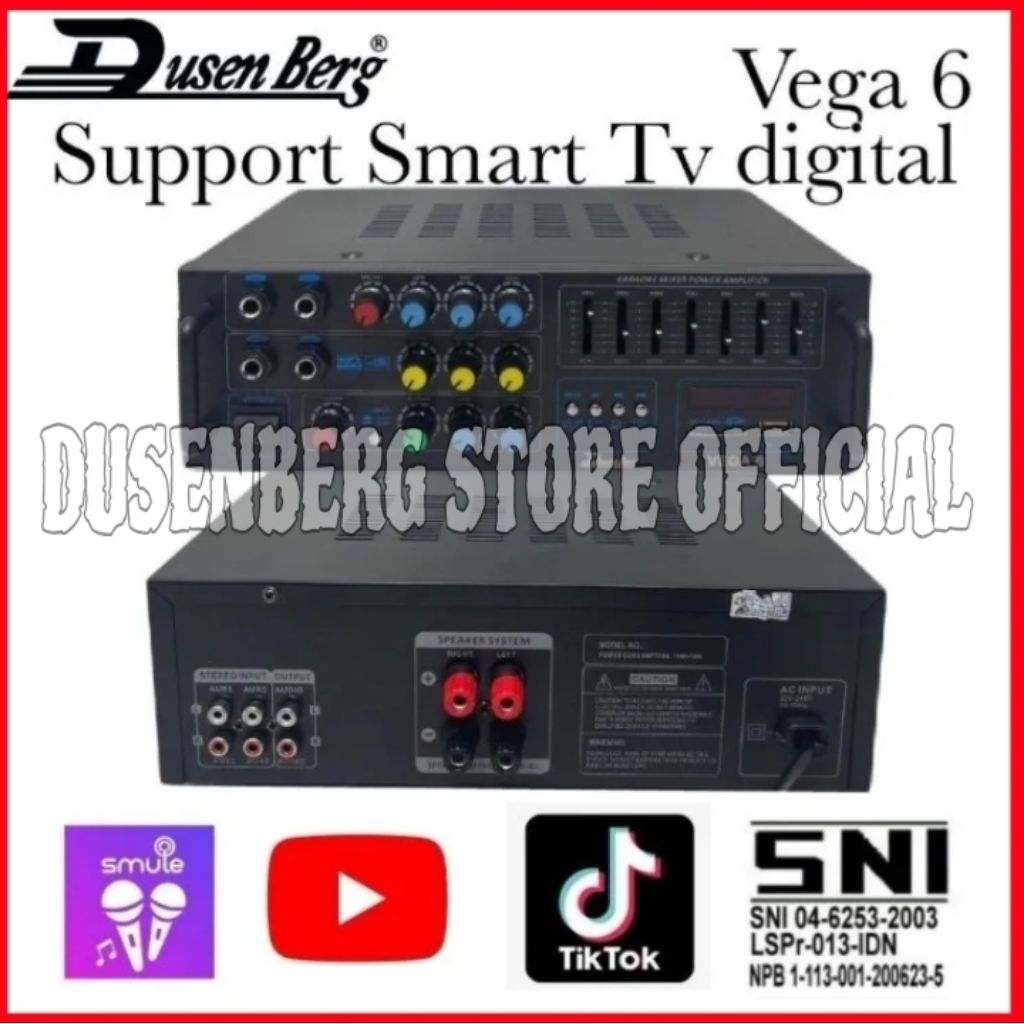 Amplifier Karaoke DUSENBERG VEGA 6 Karaoke Smart Tv Youtube Bluetooth