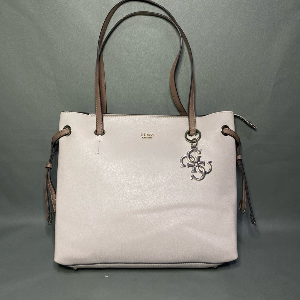 Tas Totebag Guess Shopper Bag Kulit Asli Bekas Original