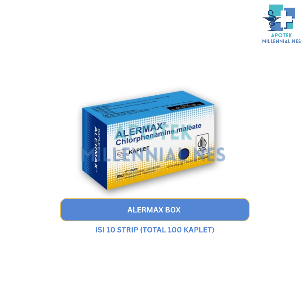 Alermax CTM 4mg BOX ISI 100 Tablet - Obat Alergi Gatal