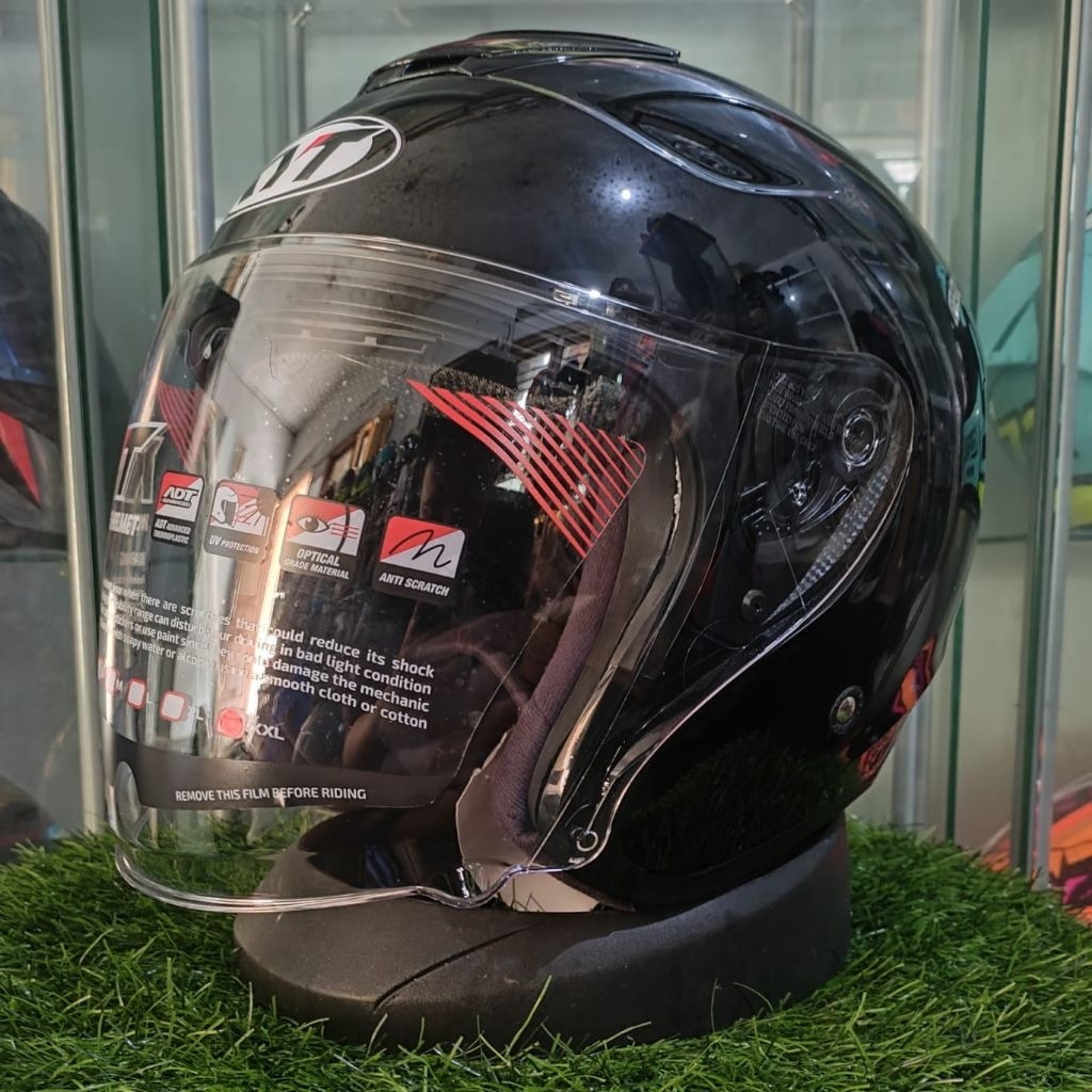 KYT KYOTO R SOLID BLACK GLOSSY XXL ORIGINAL KYT