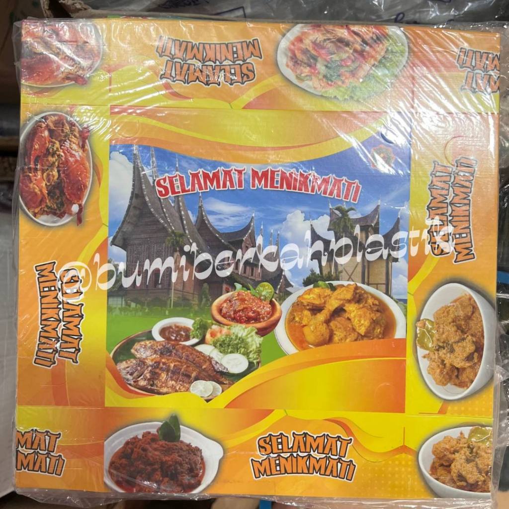 [PER PCS] Kotak Nasi Minang Kuning / KOTAK NASI PADANG / NASI KOTAK / SEKAT KOTAK NASI MINANG