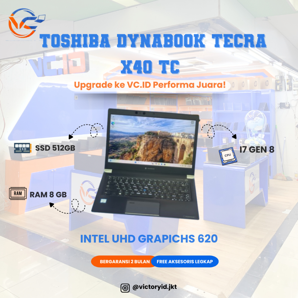 TOSHIBA DYNABOOK TECRA X30 CORE i7 GEN 8 RAM 8 SSD 512 GB
