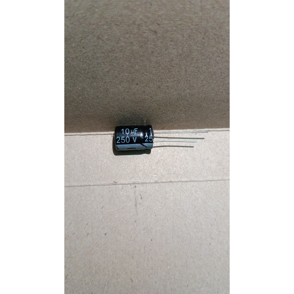 6255 kapasitor elco 10uf 10 uf 250v 250volt 250 volt sfc korea