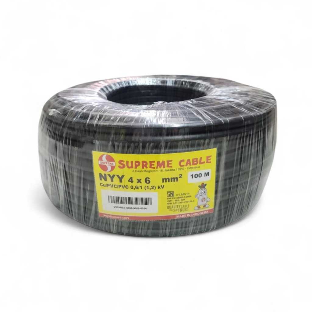Supreme Kabel Tembaga NYY 4x6 100M