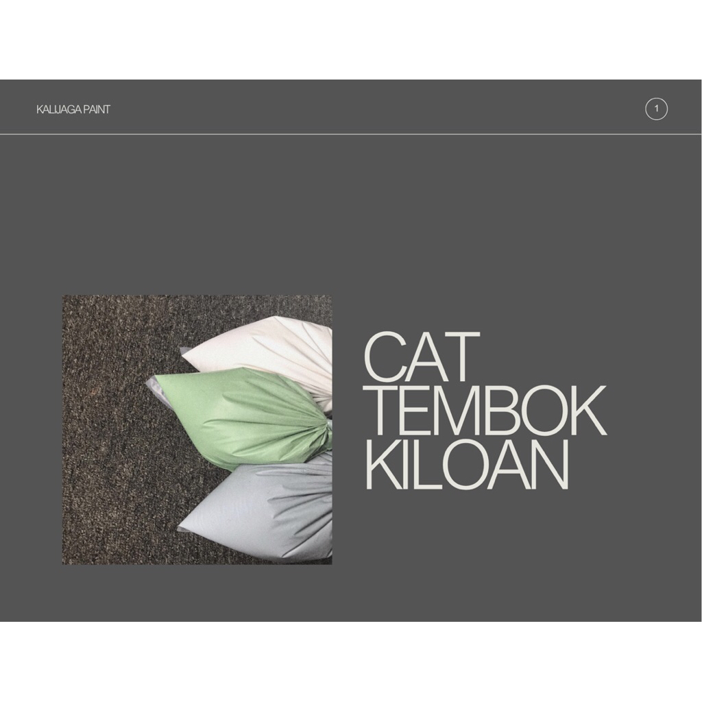 KalijagaPaint-Cat Tembok kiloan anti kelupas warna Abu muda