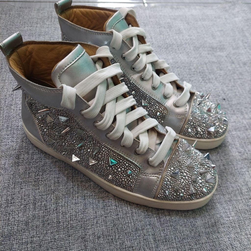 Christian Louboutin White Silver