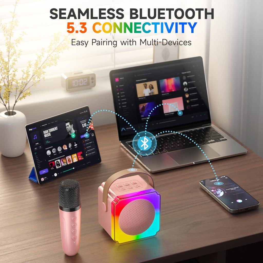 T-JERZEN Mesin Karaoke Speaker Bluetooth Plus Mic Actual Bluetooth Mini Speaker Karaoke Speaker Port