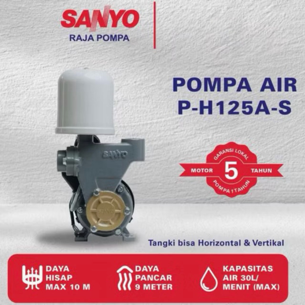SANYO PH-125A Pompa Air Otomatis / Mesin Air Otomatis Sanyo