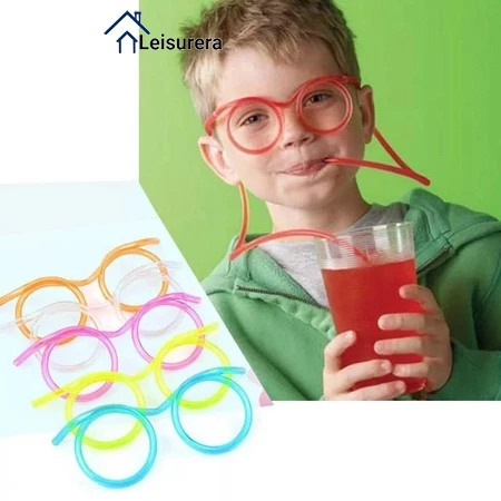 Sedotan Kacamata / Sedotan anak dewasa kacamata minum / Sedotan kacamata sedotan