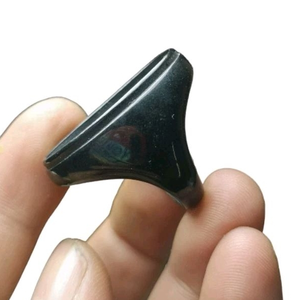 Ring emban cangkang batu akik bahan titanium