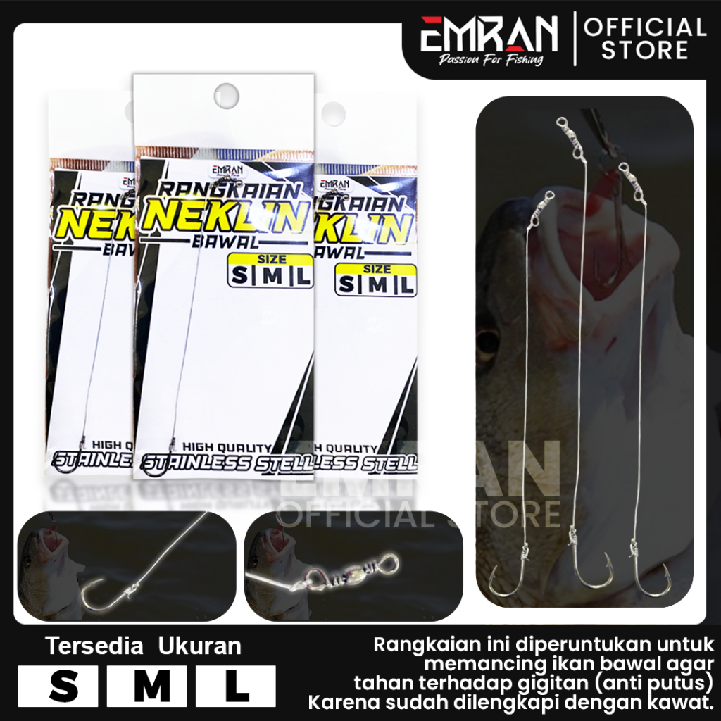 Rangkaian Kail Pancing Bawal Neklin