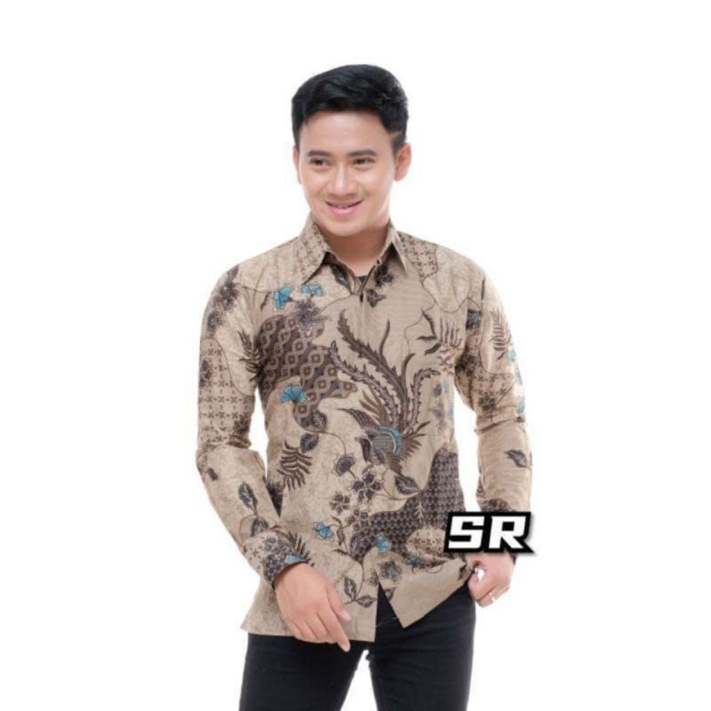 KEMEJA BATIK PRIA LENGAN PANJANG MOTIF ANAK MUDA