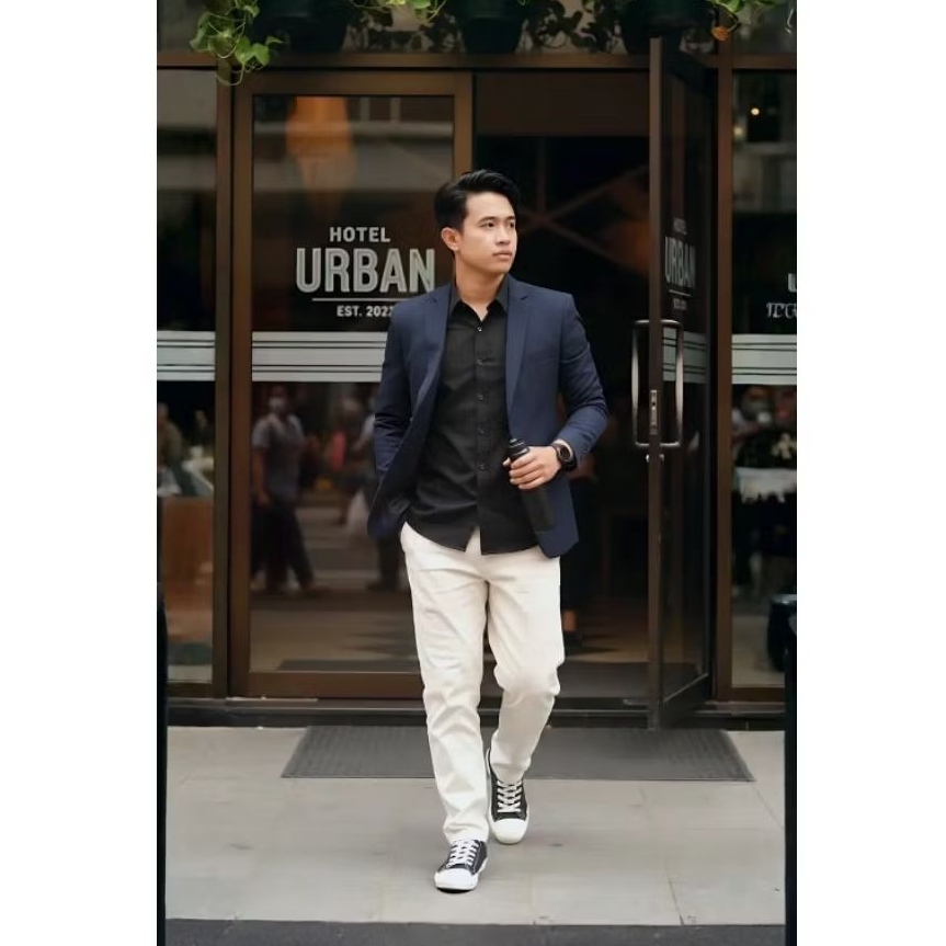 TERMURAH MADILOG - BLAZER PRIA DEEP BLUE NAVY POLOS