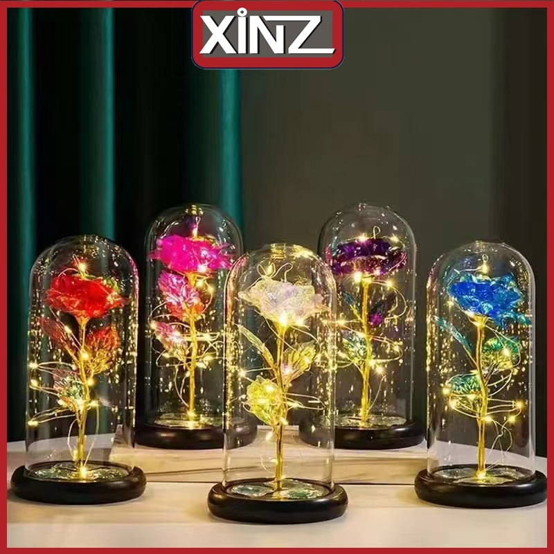 XiNZ Lampu Hias Bunga Mawar Led Besar Gift Box Rose Lampu Led Mawar Home Living Room Dekorasi