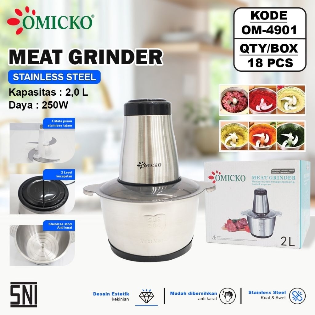 FOOD CHOPPER & MEAT GRINDER OMICKO