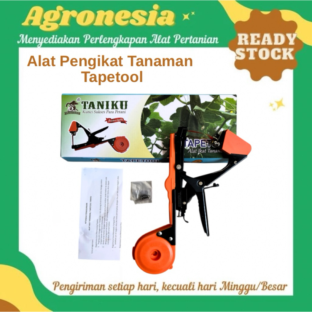 Alat Pengikat Lanjaran Tanaman - Tapetool, Hand Tying Machine /Tapetool Alat Pengikat Tanaman