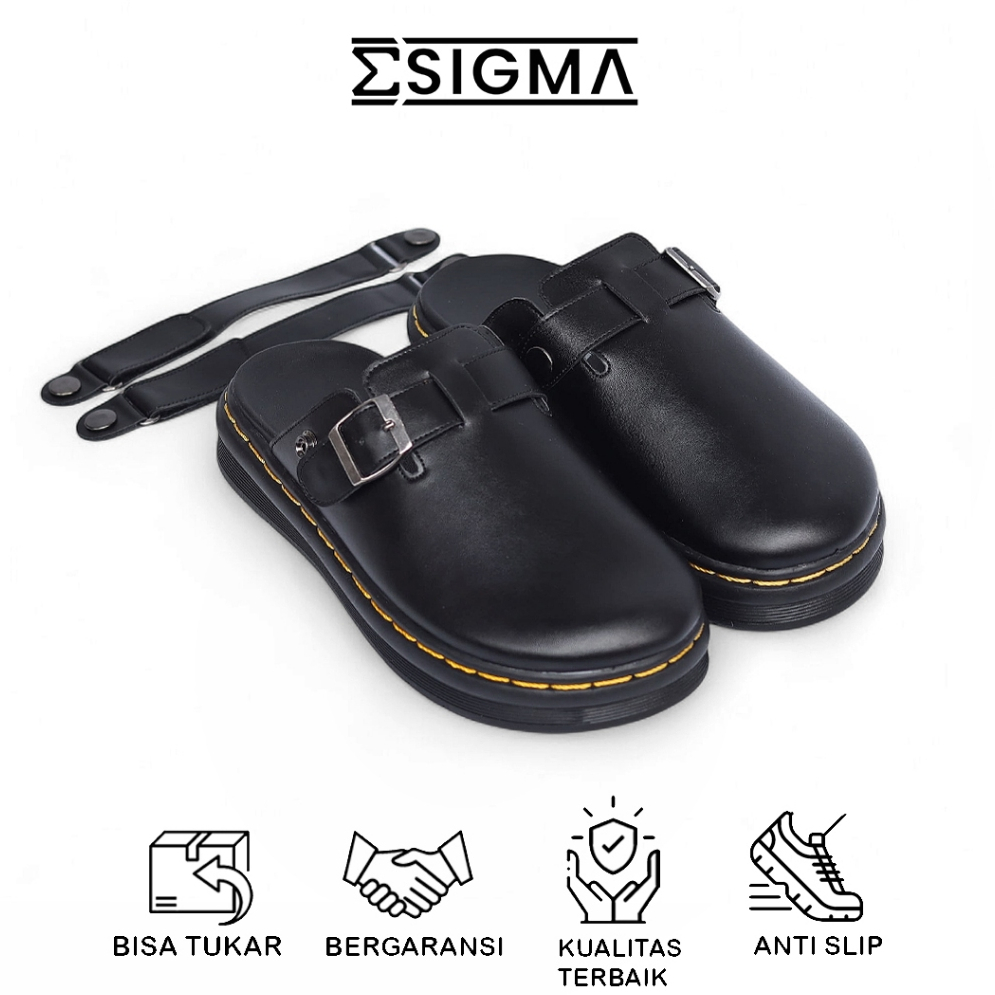 SIGMA Sandal Boston Pria Bustong Hitam