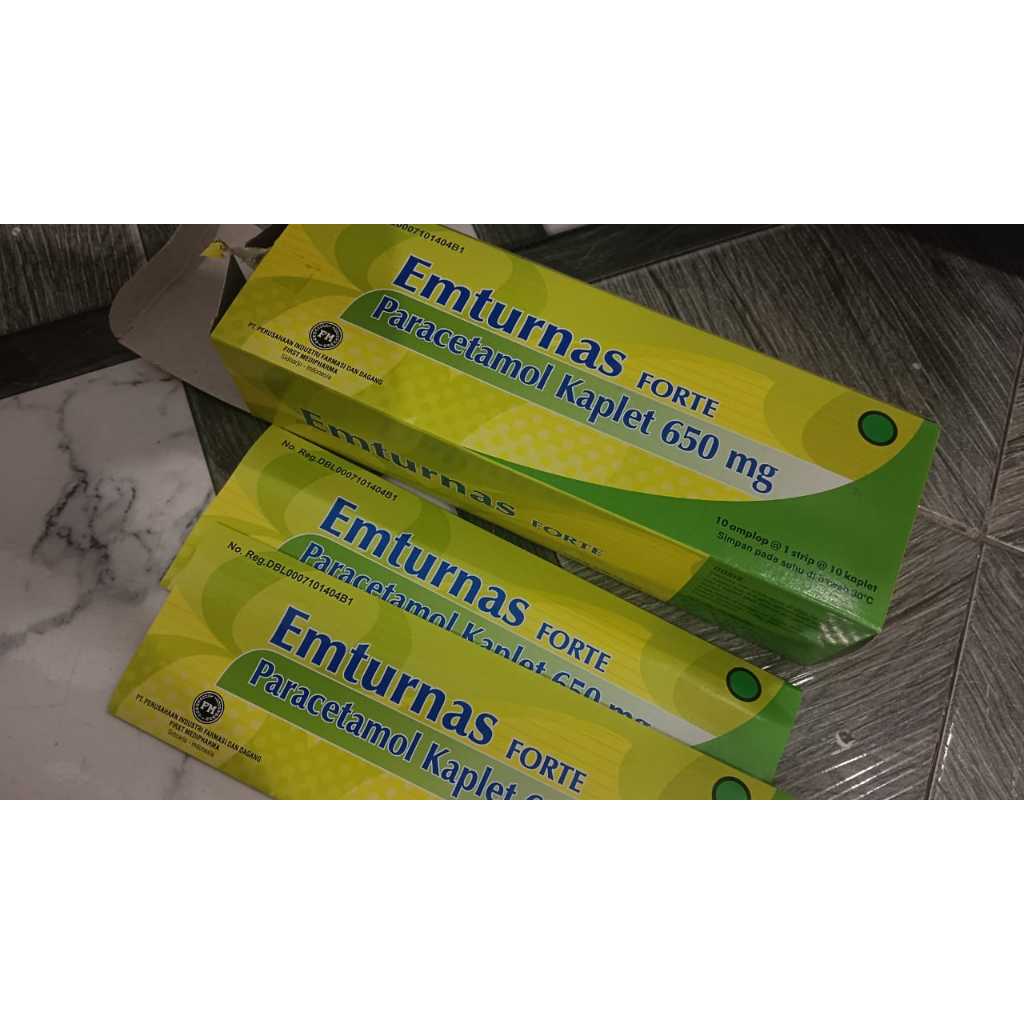 EMTURNAS FORTE 650 MG PARACETAMOL BOX OF 100 CAPLETS