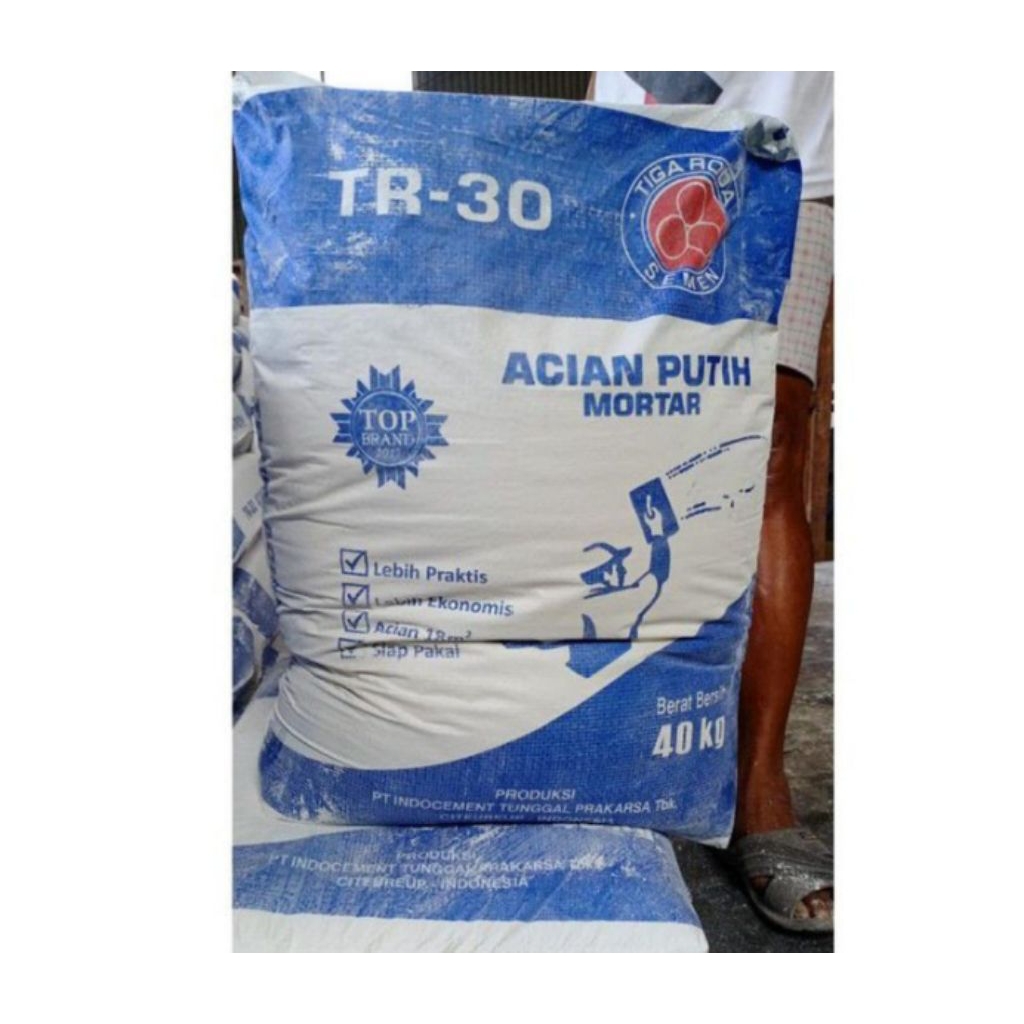 SEMEN PUTIH TIGA RODA ACIAN PUTIH MORTAR 40 KG