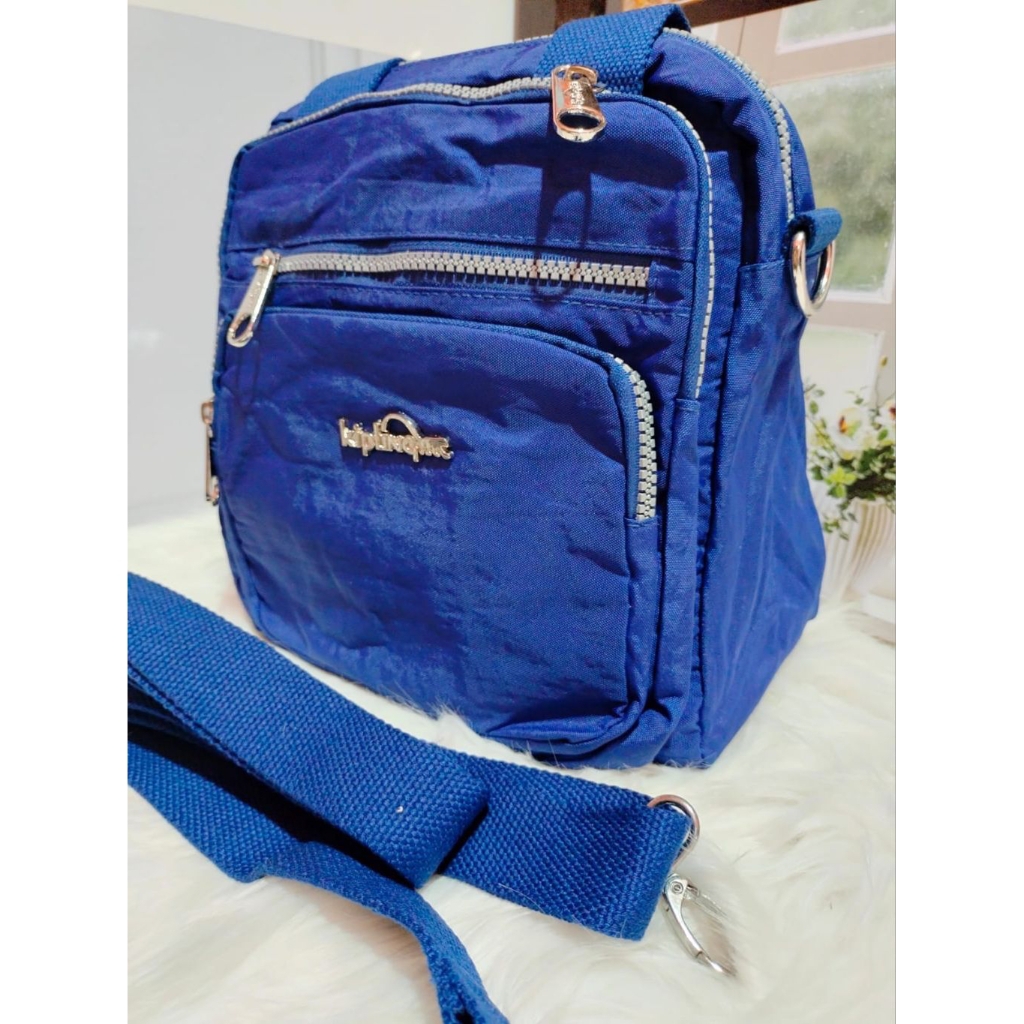 Blue Handle Bag 3in1 KIPLING New Original Premium Ransel + Selempang | Tas Wanita