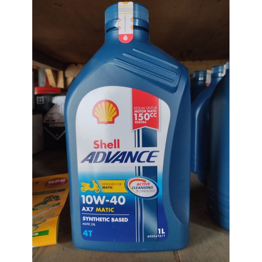 Oli Shell Advance AX7 Matic 10W-40 4T API SN 1 L