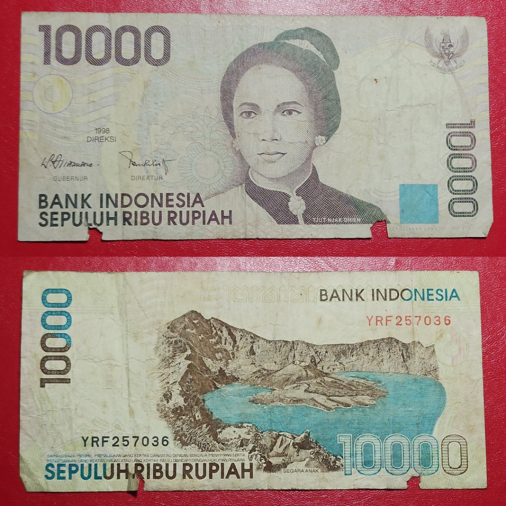 uang kuno Indonesia 10k tahun 1998 p2129