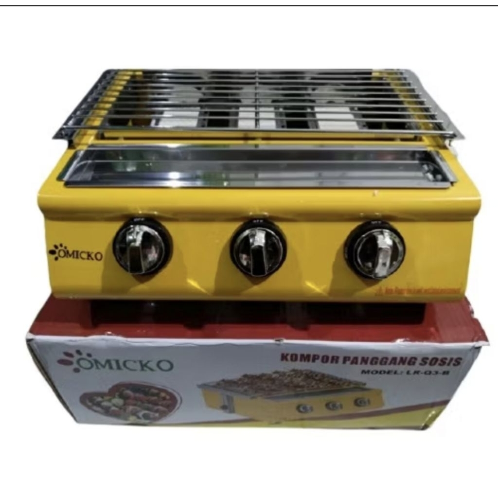 kompor sosis sate 3 tungku omicko