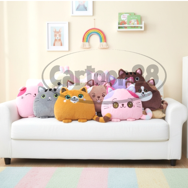 Bantal Sofa Boneka Hewan Lucu – Bantal Kepala Boneka Kucing Rabbit Husky