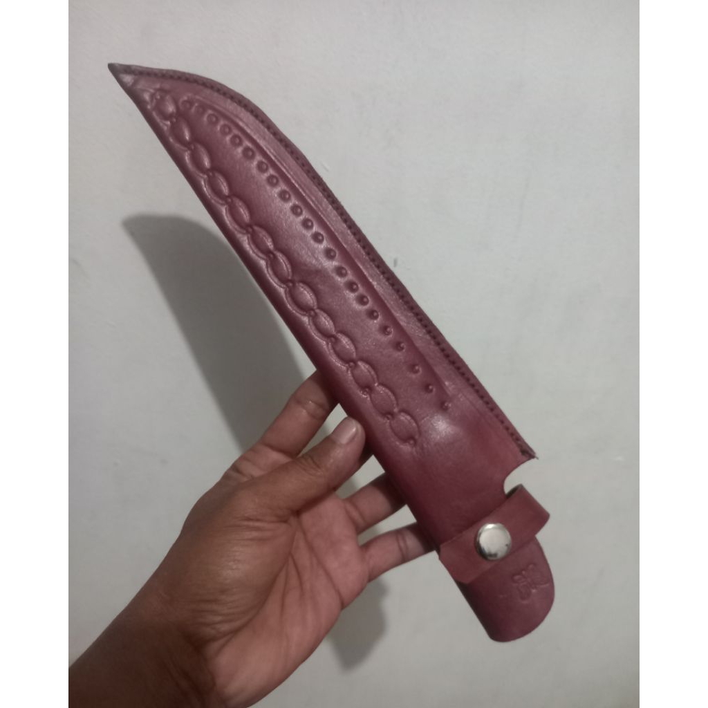 Serangka Pisau Bilah Sarung Pisau Kulit Asli