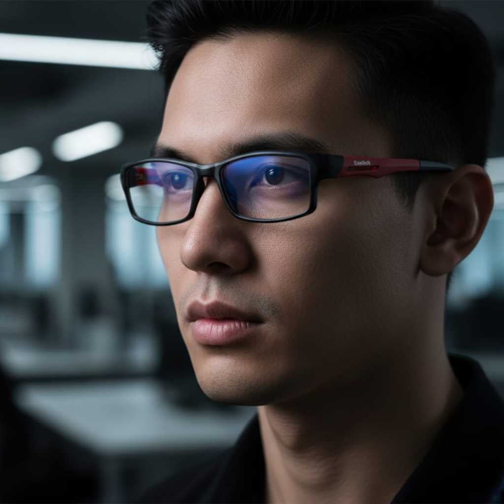 Kacamata Minus Photochromic Blueray Pria SPORTY Original Kaca Mata Mines Cowok Anti Radiasi