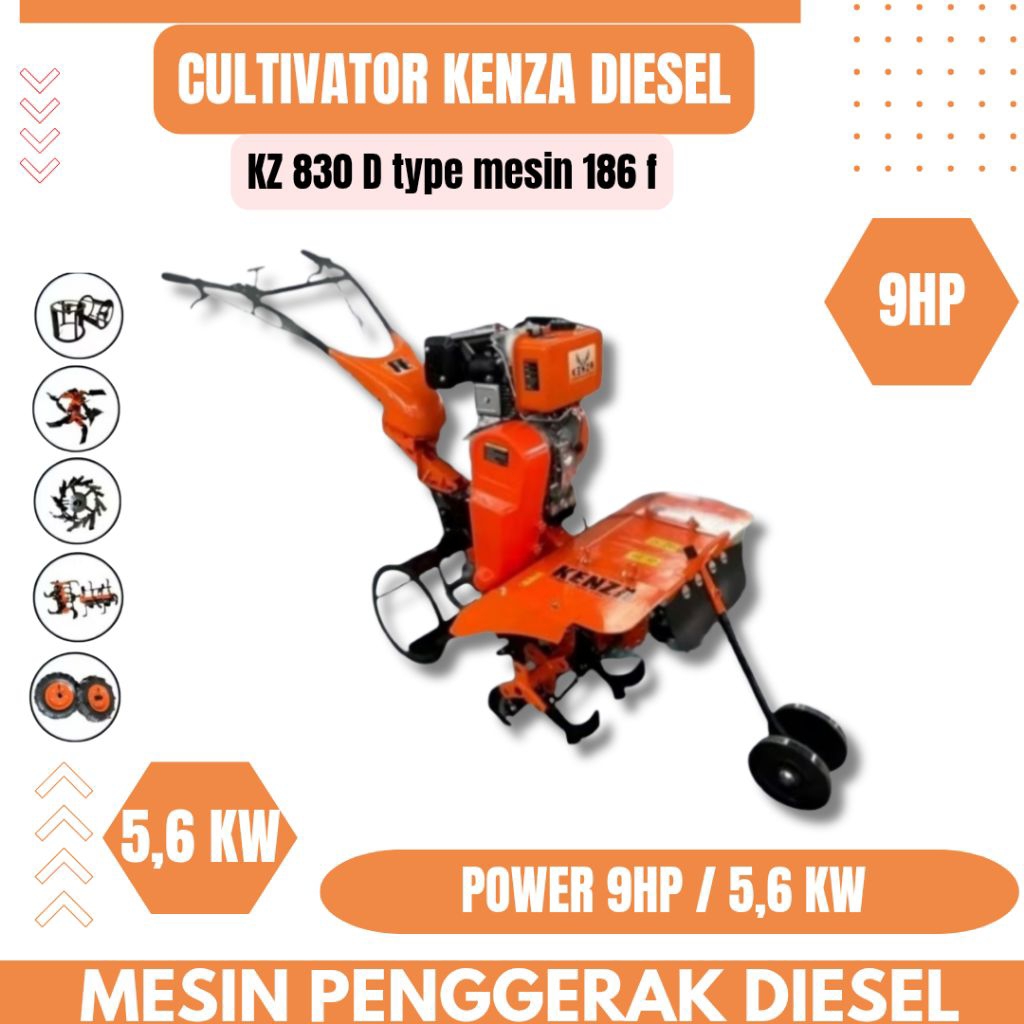 Traktor kenza 830 D mesin diesel / traktor sawah / mesin traktor / mesin bajak sawah