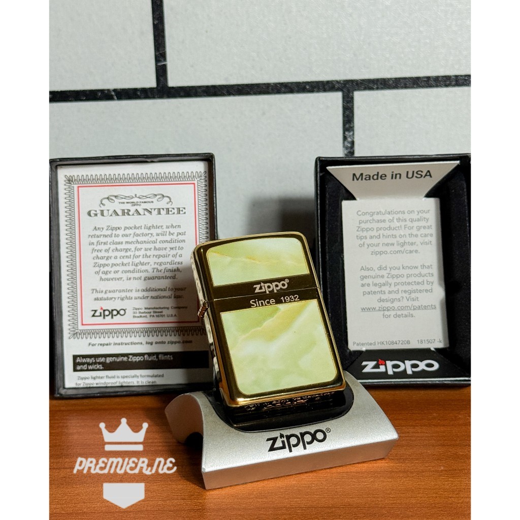 Zippo Gold Porcelain Limited Edition Original with Seal Orange