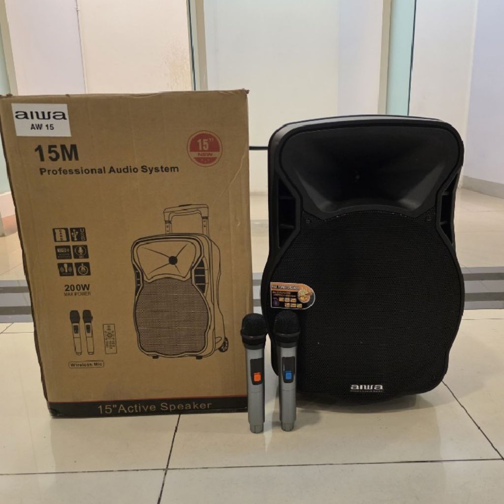 Speaker portable wireless Aiwa AW 115 bluetooth 15inch