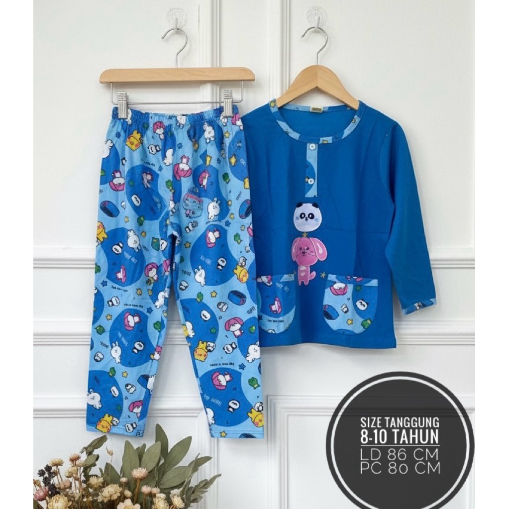 BABYDOLL BAJU TIDUR ANAK CEWE TANGGUNG KAOS MERK LEOLITA LEOLITTA