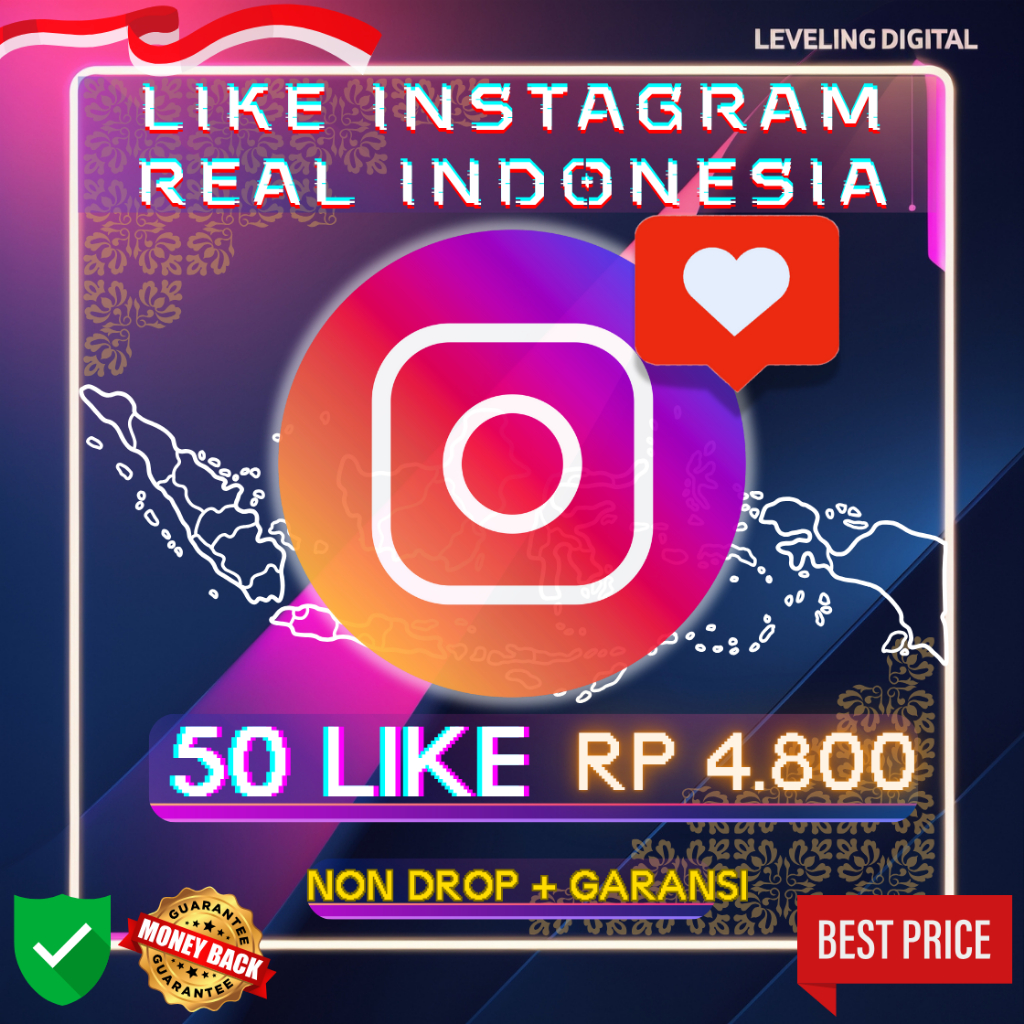 LIKE IG REAL AKTIF INDO | Permanen | Cepat | 100% Aman