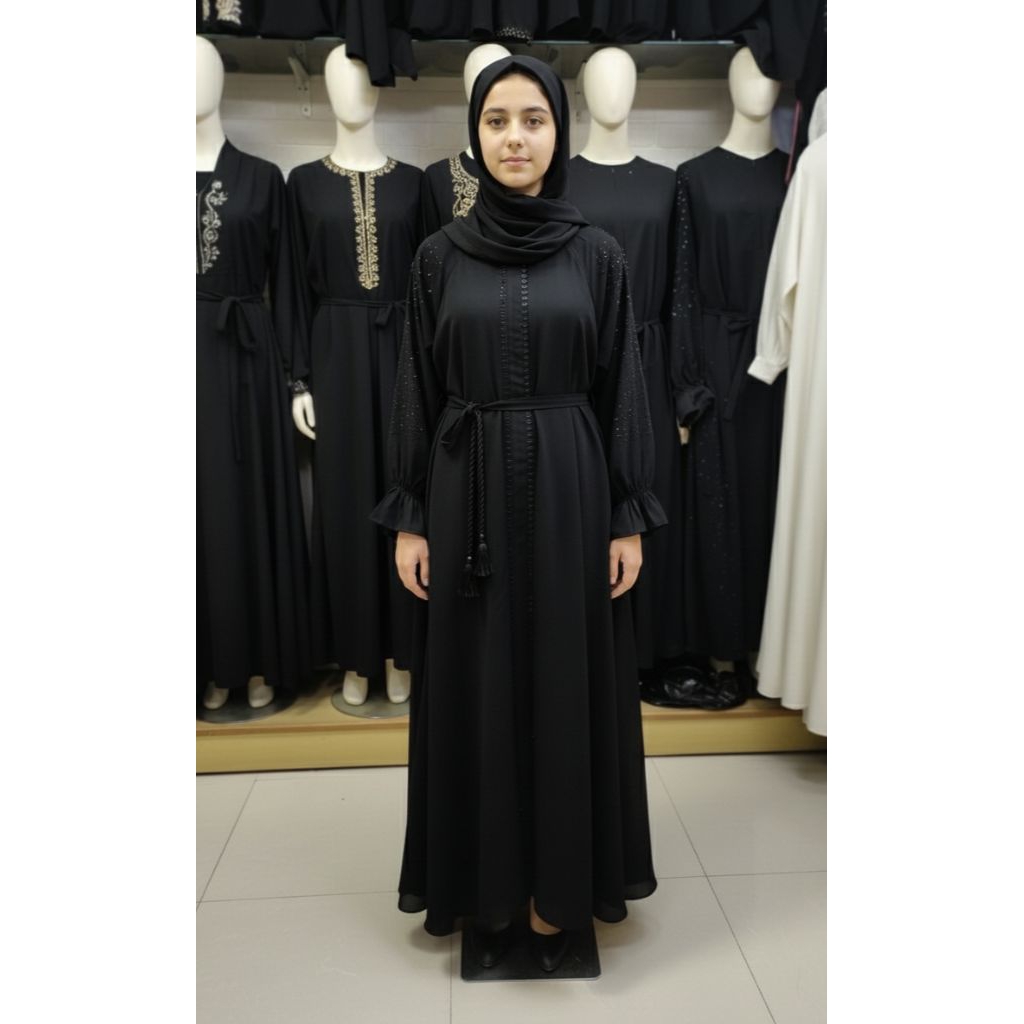 Abaya Tsamira Anak Remaja 15 tahun LD 95 PB 125 Gamis Muslim Best-seller