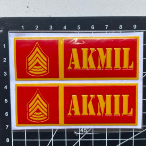 stiker embos nopol logo AKMIL