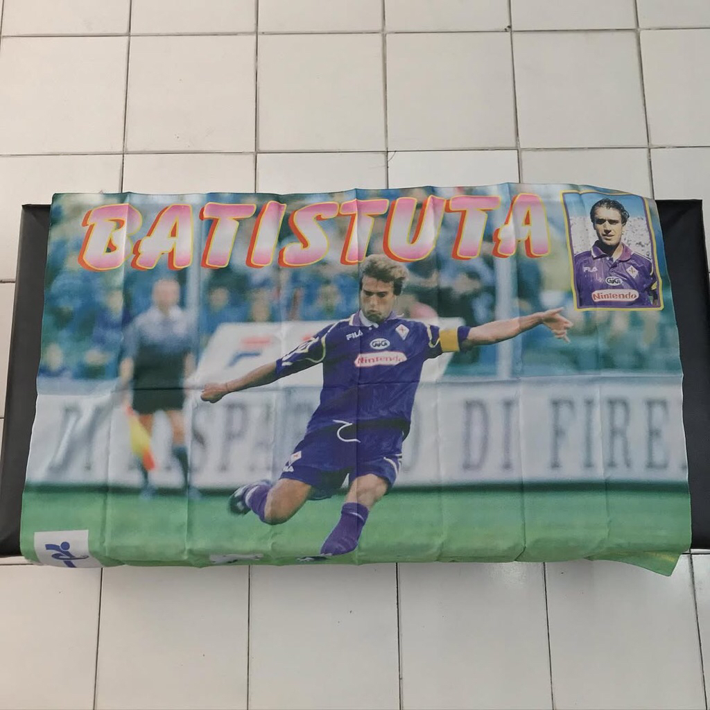 Vintage Poster Football/Soccer jersey On Fabric Collectible Item  Colleziona poster in stoffa  Made 