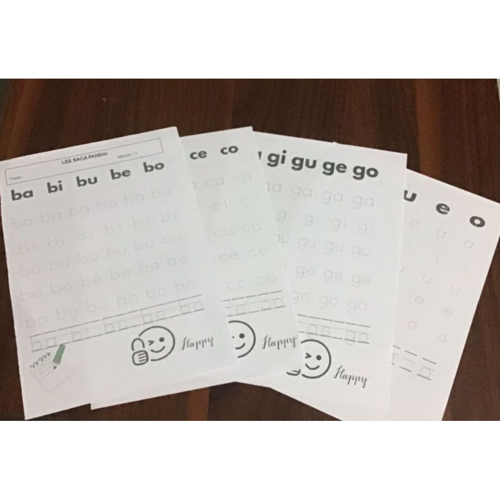 Worksheet anak membaca dan menulis , dapat 40 lembar worksheet