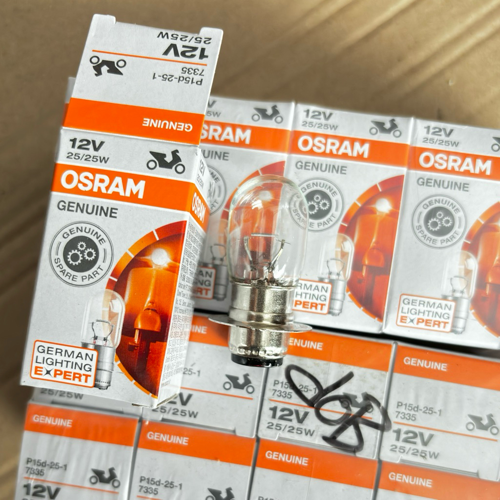 BOHLAM DEPAN MOTOR OSRAM HALOGEN BEBEK MATIC 25 WATT ORIGINAL OSRAM