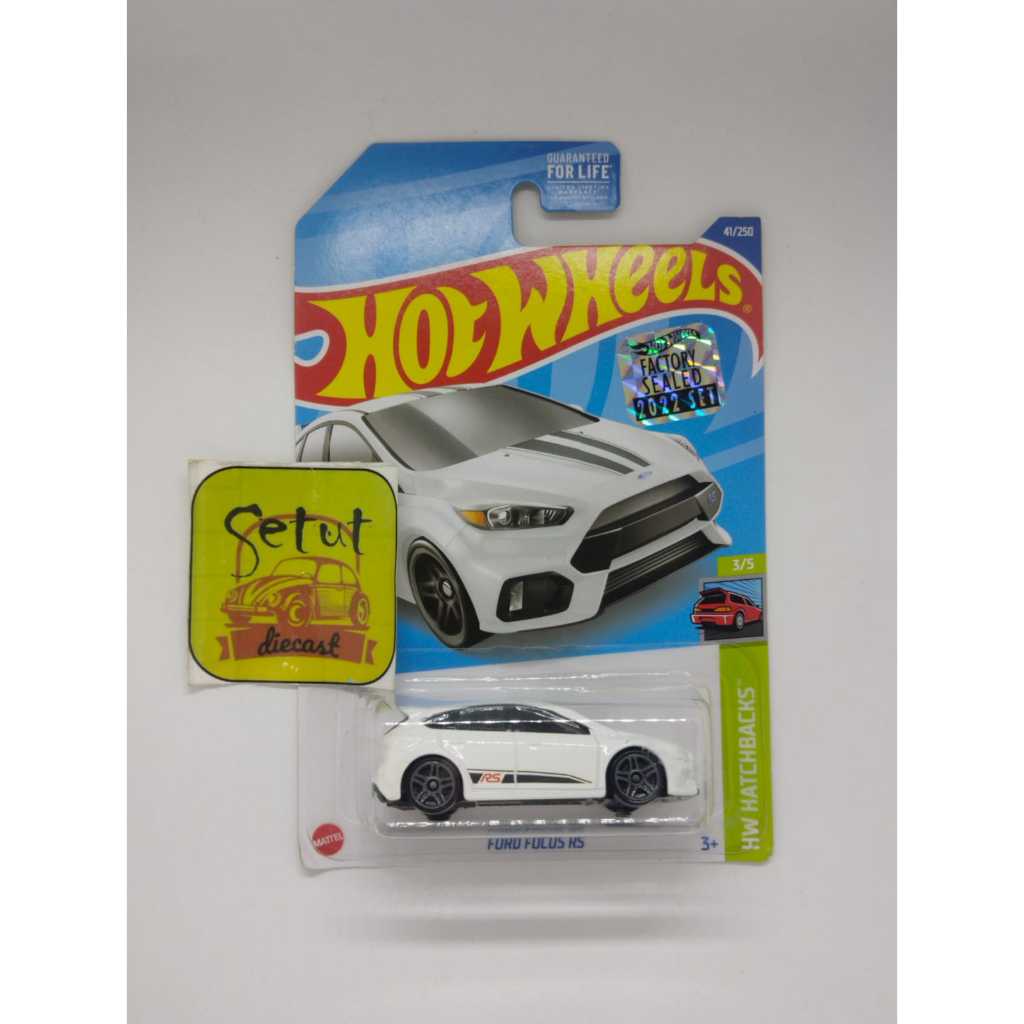 HOT WHEELS HOTWHEELS EXCLUSIVE FORD FOCUS RS EXCLUSIVE RECOLOR FACTORY SEALED FS PUTIH WHITE