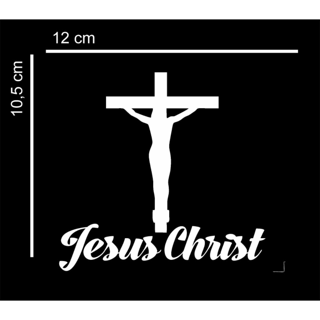 sticker cutting Salib Jesus Christ