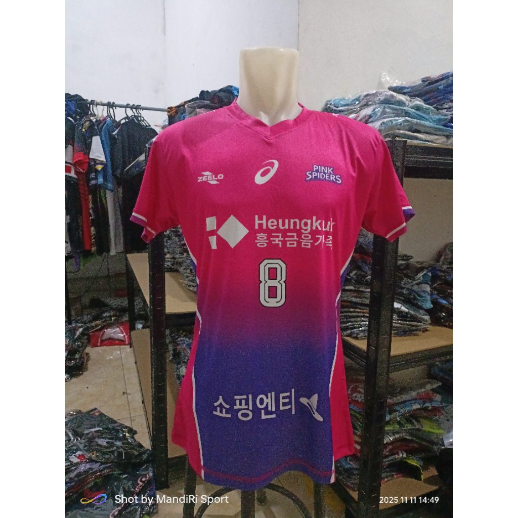 atasan voli full printing Indis wanita - Jersey voli wanita