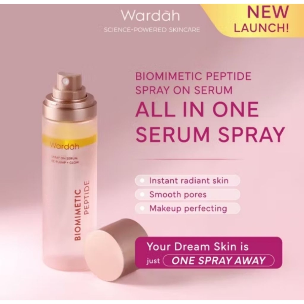 Wardah Spray-On Serum 105 ml Serum Wajah On Spray replum Glow biomimetic