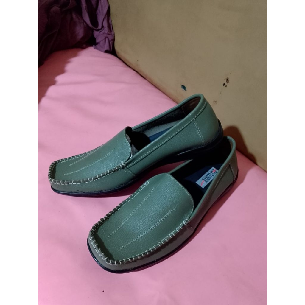 sepatu loafer pria 100% kulit asli cibaduyut
