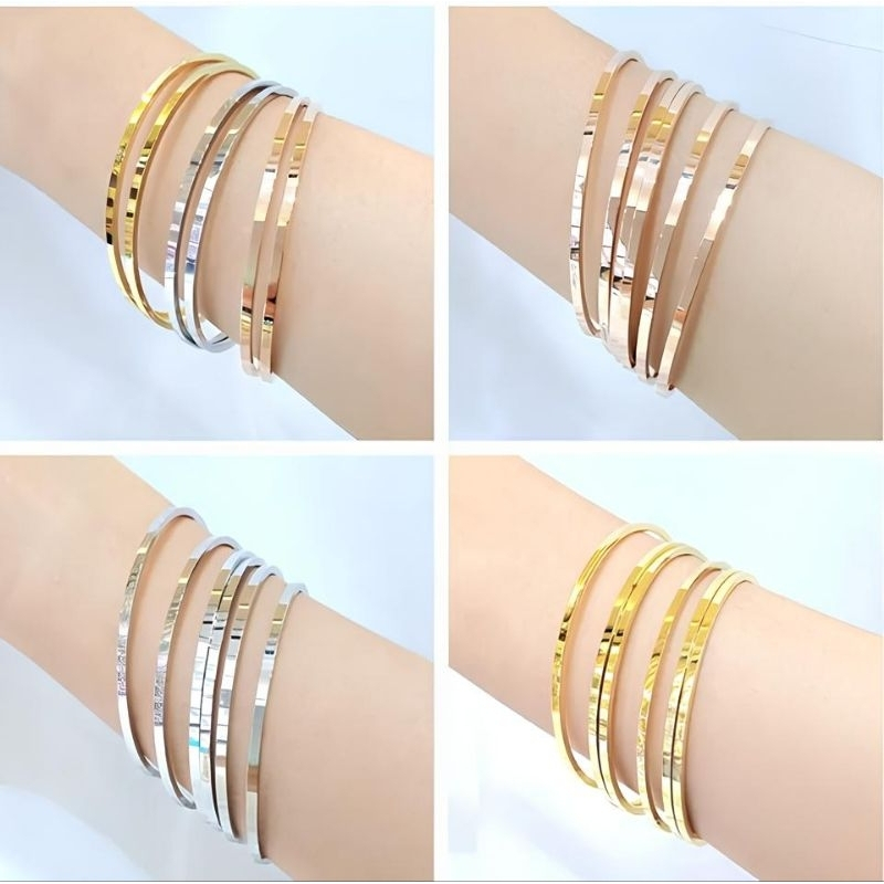 Gelang Titanium Gelang Keroncong  - Gelang Keroncong Titanium isi 3 PCS